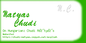 matyas chudi business card